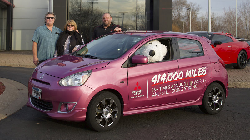  Minnesota couple puts 414k miles on a 2014 Mitsubishi Mirage